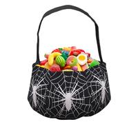 usefulbeauty Bolsas de de Halloween - Bolsas de Almacenamiento portátiles de Tela no Tejida con Asas | de Almacenamiento espantoso para Mujeres, niños, niñas, Adolescentes y niños, Web Black