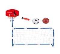 usefulbeauty Cesta de baloncesto interior | Juguetes deportivos y al aire libre 2 en 1 | Cesta de baloncesto interior y exterior Fútbol/Fútbol Goal Set Regalos para