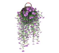 usefulbeauty Flores artificiales de gloria de la mañana, cesta de ípomeo artificial con flores para decoración - Decoración al aire libre para balcón terraza pérgola pared puerta jardín patio