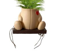 usefulbeauty - Jardinera oscilante, maceta oscilante | plantador de hamaca animal lindo,Macetas lindas de conejo y oso, macetas colgantes de resina para suculentas de interior y