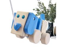 usefulbeauty Juguete de madera para disparar, cachorro educativo interactivo con tracción por cuerda arrastrada | Juguete de desarrollo para perros y para edad preescolar, hogar, interior, exterior,