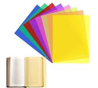 usefulbeauty Láminas De Colores - Herramientas para Dislexia con Superposiciones | Tamaño A4 8 Piezas Herramienta de Ayuda con Filtro de Color para Claridad Reducción de Estrés Personas Libros