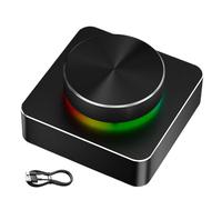 usefulbeauty Mando De Volumen para Computadora - Controlador Inalámbrico Externo De Audio,Botón Programable para Altavoces con Iluminación para Teatro en Casa y Streaming en Directo