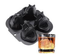 usefulbeauty - Molde para cubitos de hielo de tiburón, herramienta de fabricación de cócteles helados 3D de 4 cavidades, molde de hielo, para familias, fiestas, cócteles, whisky camarero en casa
