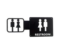 usefulbeauty Panel Aseo | Escultura De Pared De Hierro Arte Decorativo Ahorro De Espacio - Señalización para baños públicos | Para Centros Comerciales Hoteles Apartamentos Aseo Público Entradas