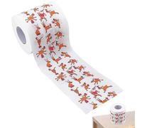 usefulbeauty Papel de seda navideño para baño, decoraciones navideñas, papel higiénico divertido | Rollo de papel higiénico con impresión de renos | Rollos de papel de servilleta con tema navideño
