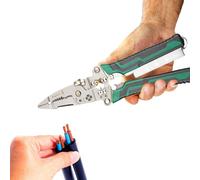 usefulbeauty Pelacables - Alicate Prensacables Robusto para Electricista,Alicates Ergonómicos de Liberación Rápida para Pelar y Crimpar Cables para Reparación de Electrodomésticos