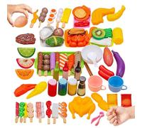 usefulbeauty Set De Juego De Barbacoa,Accesorios De Cocina Educativos Completos Y Coloridos - Set De Juguete De Barbacoa De Juego De Imitación - para Niños Preescolares Estudiantes de Infantil Chicos