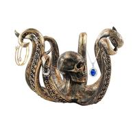 usefulbeauty - Soporte de vaso con forma de pulpo, diseño de pulpo, figura de pulpo de resina de cráneo, soporte de taza de té para cocina, soporte de joyería, decoración de
