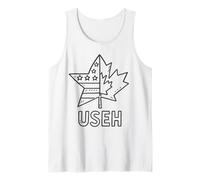 USEH Funny USA flag Canada flag Half Canadian American Camiseta sin Mangas