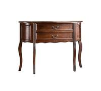 USFJATI Mesa Consola con Dos Cajones,Mesa Auxiliar Moderna Estilo Casa de Campo,Mesa Contemporánea para Entrada,Pasillo,Sofá,Salón,Cocina,Recibidor