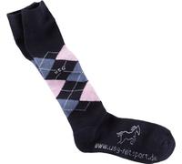 USG Caro Calcetines, talla 42 - 46, azul profundo/rosa y azul marino