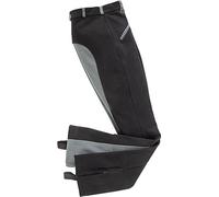 USG Lady Jodhpur - Pantalón de Piel Birgit con Parche Completo, Dos Bolsillos Frontales Inclinados con Cremallera Inferior Adicional, Unisex Adulto, Color Negro/Gris, tamaño 34W