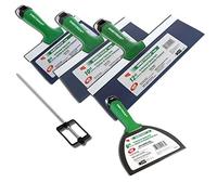 USG Sheetrock Pro Series - Cuchillo de cinta para paneles de yeso de acero azul con mango estilo matriz + mezclador de barro gratis