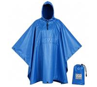 USGI Industries - Poncho de estilo militar multiusos, material ripstop (antidesgarro), de camuflaje, para lluvia, Azul ártico, talla única