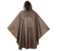 USGI Industries - Poncho de estilo militar multiusos, material ripstop (antidesgarro), de camuflaje, para lluvia, Coyote, talla única
