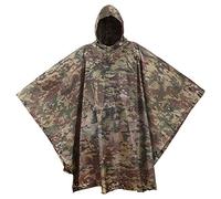USGI Industries - Poncho de estilo militar multiusos, material ripstop (antidesgarro), de camuflaje, para lluvia, talla única