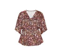 Usha Blusa marrón / chocolate / gris / rosa L marrón / chocolate / gris / rosa