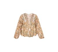 usha FESTIVAL Blusa 'Folklore' crema / camelo / rojo oscuro / blanco L crema / camelo / rojo oscuro / blanco