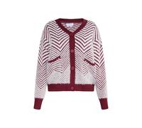 usha WHITE LABEL Cárdigan 'Pryam' rojo cereza / blanco M-L EUR