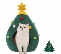 Ushang - Casa de Navidad para Perros (38 x 38 x 60 cm), Color Verde