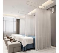 UShaped - Cortinas de privacidad para pared con barra moderna divisora de habitación para probadores, salones de belleza y clínicas, riel de soporte de metal duradero para una mejor separación