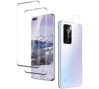 uShield Protector de Pantalla para Huawei P40 Pro, Anti-rasguños Cristal Templado, Templado película Protectora, Sensible al Tacto, 2 Pack Vidrio Templado y 2 Pack Protector de Lente de Cámara