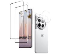 uShield Protector de Pantalla para OnePlus 12, Anti-rasguños Cristal Templado, Templado película Protectora, Sensible al Tacto, 2 Pack Vidrio Templado y 2 Pack Protector de Lente de Cámara