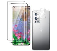 uShield Protector de Pantalla para OnePlus 9 Pro, Anti-rasguños Cristal Templado, Templado película Protectora, Sensible al Tacto, 2 Pack Vidrio Templado y 2 Pack Protector de Lente de Cámara