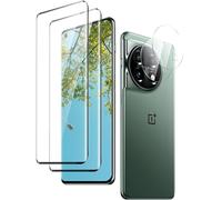 uShield Protector Pantalla Completa para OnePlus 11 Cristal Templado, Vidrio Cristal Templado [De Punta a Punta] [Sin Burbujas] [Anti-Scratch] [Sensible al Tacto] 2+2 Piezas