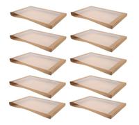 USHOBE 10 Piezas Carpeta Transparente para Archivos y Portafolios de Arte con Gran Capacidad, Portátil y Resistente al Polvo, Adecuado para Proyectos Escolares y Entornos Educativos