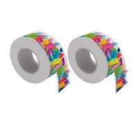USHOBE 2 Rollos Pegatinas de Borde Patrón de Hojas de Árbol para Pizarra, Calcomanías Decorativas de Pvc Adhesivo, Autoadhesivas, para Superficies Lisas, Puertas y Oficina