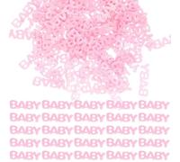 USHOBE 200 Piezas de Confeti para Shower en Forma de Letras de Ñiño, Color Rosa, Fácil de Usar y Almacenar, Adecuado para Decoración de Fiesta y Dispersión Mesa