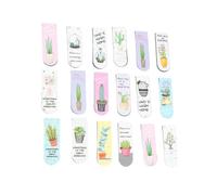 USHOBE 30 Marcapáginas Magnéticos de Plantas Suculentas Diseño Creativo y Portátil, Accesorios de Papelería para Marcar Páginas, Ideales para Estudiantes y Lectores Varios estilos