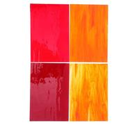 USHOBE 4 Piezas de Láminas de Vidrio Mosaico Colores Surtidos para Proyectos de Arte en Vidrio y Decoración de Pared Artesanal 10x15cm Color Aleatorio