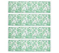 USHOBE 4 Piezas Tarjetero de Tela para Mahjong con Cierre a Presión Verde | Funda Plegable de 48x13cm, Interior Ordenado y Bordes Redondeados, para Reglas Múltiples y Viaje