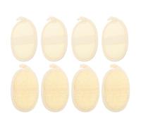 USHOBE 8 Almohadillas Exfoliantes de Lufa Natural para Cuerpo y Ducha, Esponja Vegetal Agarre Mejorado y Exfoliación Suave para Mujer