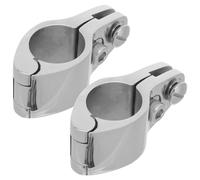 USHOBE Abrazadera Bimini Marina Bisagra y Extremo Externo del Ojo de Acero Inoxidable 316 para Tubo de 1 Pulgada, Resistente Corrosión Paquete de 2 para Toldo de Barco