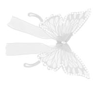 USHOBE Adorno para Botella de Vino Alas de Mariposa en Gasa y Perlas para Decoración Festiva en Fiestas y Celebraciones Navideñas