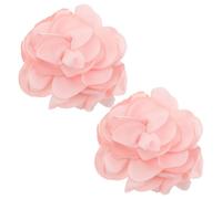 USHOBE Adornos para Zapatos de Novia y Zapatos de Vestir en Poliéster y Metal Rosa, Diseño Desmontable para Personalización Diy, Elegantes para Ocasiones Obsequios y Fiestas, Paquete de