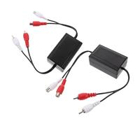 USHOBE Aislador de Ruido para Sistema de Audio de Coche, Filtro de Ruido Bucle de Tierra, Material Plástico y Aleación, Elimina Zumbidos en Altavoces, Paquete de 2 Unidades