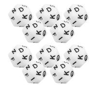 USHOBE Dados Acrílicos Blancos de 20 Caras 40 Piezas para Juegos Educativos de Lectura y Escritura, Portátiles Juegos Familiares