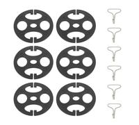USHOBE Fijaciones de la funda del asiento, paquete de 6 soportes metálicos y plásticos con forma plum blossom, accesorios para instalación rápida y compatible con fundas y asientos de