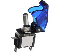USHOBE Interruptor con cubierta abatible y luz LED para instalación en proyectos de modificación automotriz, diseño moderno y protección contra polvo
