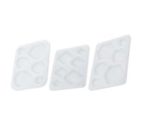 USHOBE Moldes de Silicona para Resina Epoxi 3 Piezas Formas Geométricas de Lágrima y Hexágono, Reutilizables para Pendientes y Collares Hechos a Mano