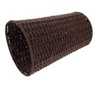USHOBE Papelera Tejida a Mano de Cuerda de Papel Marrón para Hogar | Hierro y Papel, Estilo Retro Moderno, para Hotel y Cafetería, Aspecto Rústico Sofisticado