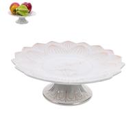 USHOBE Plato de Cerámica de Color Claro de 18cm para Rituales y Uso en Templo, Diseño Elegante y Fácil de Limpiar para Frutas y Postres