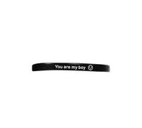 USHOBE Pulsera de Muñeca de Silicona Negra Letras Estilo Hip-hop Creativo, Ligera y Cómoda para Uso Diario y Viajes, Adecuado para Estudiantes y Jóvenes
