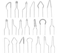 USHOBE Punta para Máquina de Leña de Metal Plata, Kit de Quemador de Leña Formas Diferentes, Reemplazo Resistente y No Fácil de Deformar para Pirograbado