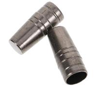 USHOBE Puntas de Metal para Paraguas, Repuesto 2 Piezas 10mm Negro | Sombrillas de Caña y Paraguas, Fijación Superior, Sustitución Sencilla, Protege contra Desgaste en Patio